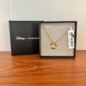 BaubleBar Gold Minnie Mouse Necklace